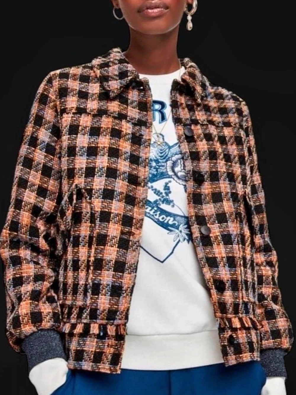 Scotch & Soda Checked Trucker Jacket Size XS